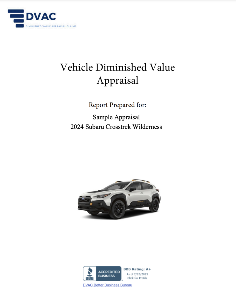 2024 DVAC sample diminished value appraisal